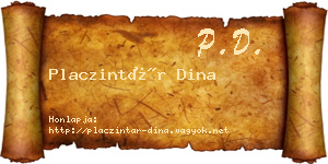 Placzintár Dina névjegykártya